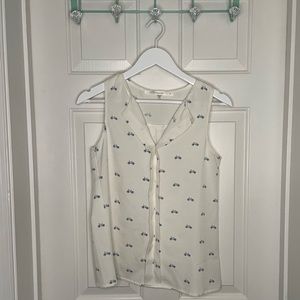 fun2fun Toronto Bicycle Print Split Neck Top